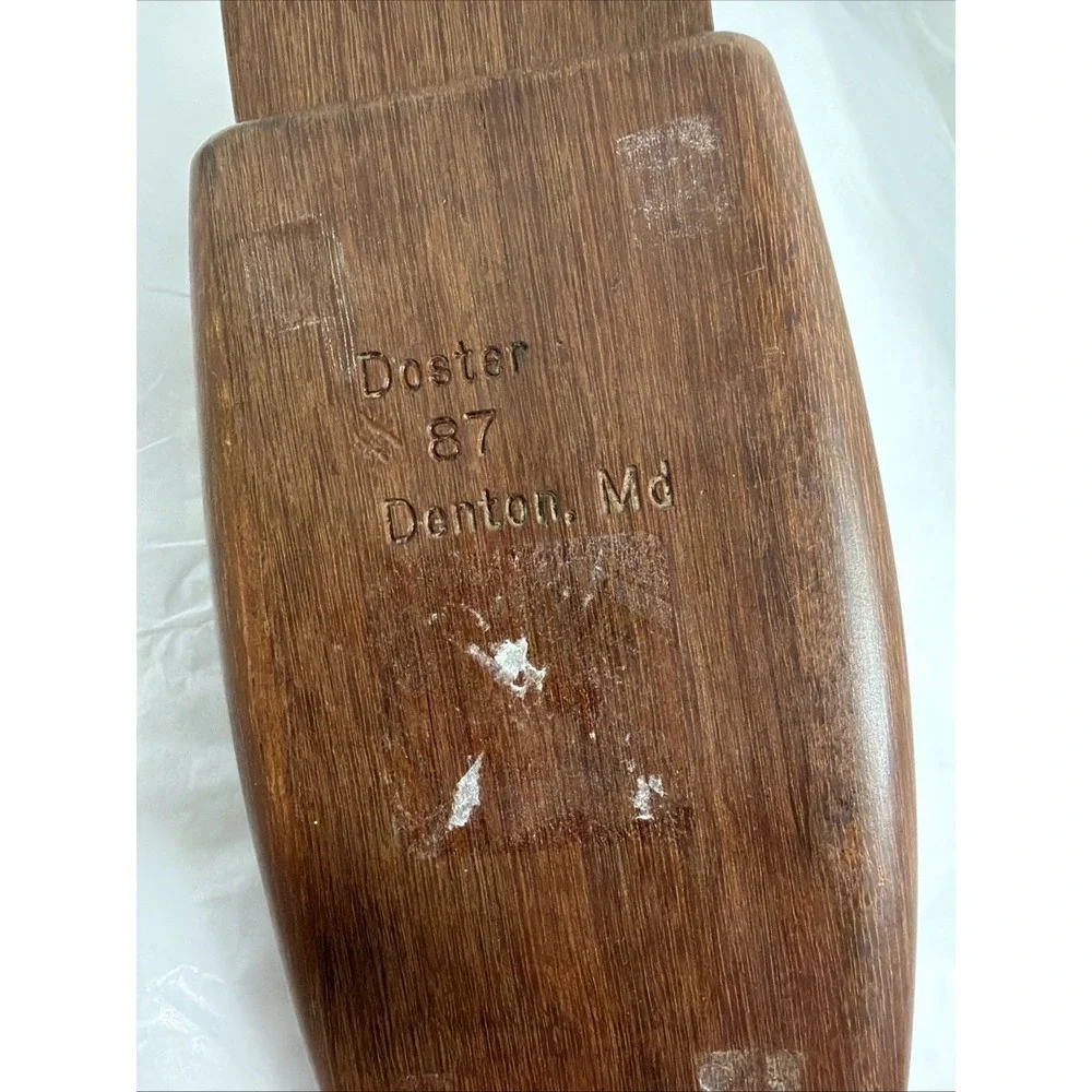 Vintage Carved Wooden Hidden Box Red Velvet Lined Signed Denton, Md Doster #87